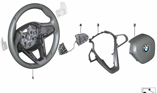 Interrupteur de vol multifonction pour la série BMW 5 G30N, G31N, G38N, 6 G32N Series, 7 G11n Series, G12N, 8 G16 Series, X5 G05, X6 G06, X7 G07 (OEM 61319483006). BMW d'origine