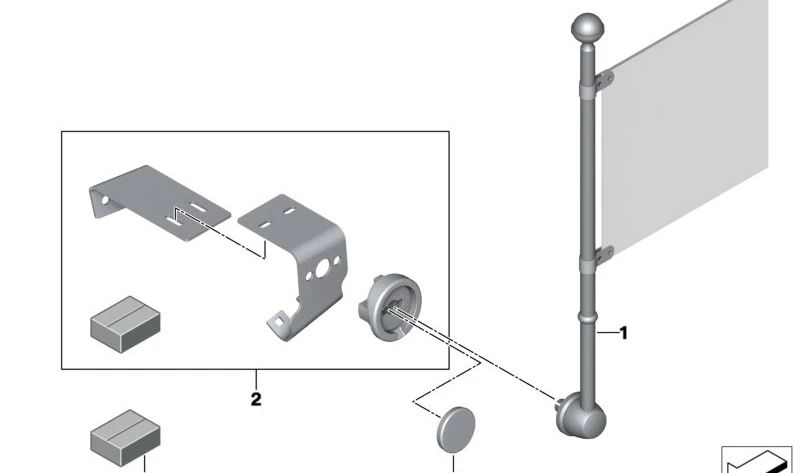 Juego plantilla soporte de bandera izquierdo OEM 51485A17EF3 para BMW X5 {G05, G05N} y Serie 5 berlina larga {G18, G18N}. Pieza original BMW.