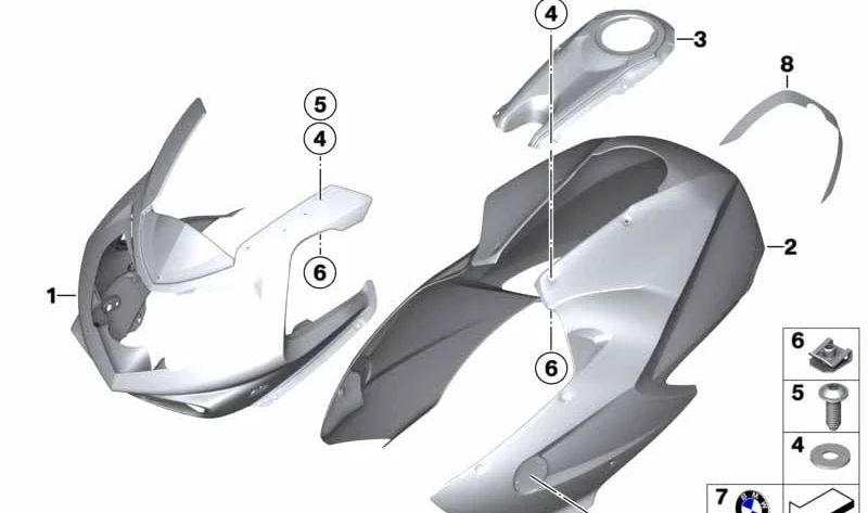 OEM 46637693258 Depósito de gasolina para BMW Motorrad HP2 Enduro, HP2 Megamoto, HP2 Sport. BMW Motorrad original.