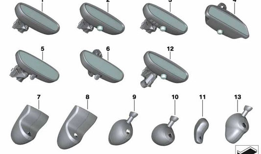 Manual Interior Retisor OEM 51169285370 for Mini F55, F56, F57, F54 and BMW I8 I12, I15 ... and more. Original BMW and Mini.
