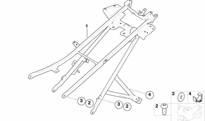 Vis de tête ronde OEM 36317709543 pour BMW Motorrad F 650 CS, F 800 S, F 800 ST, F 650 GS, F 650 GS DAKAR, G 650 GS. BMW original Motorrad.