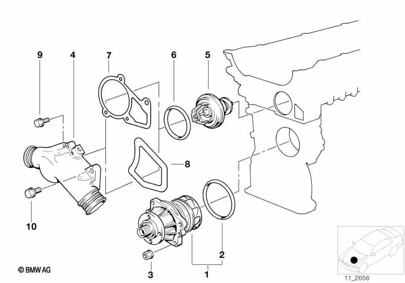 Anel de vedação para BMW E36, E46, E90, E92, E93, E34, E39, E60, E61, E63, E64, E38, E65, E66, E83, E53, E85 (OEM 11511711484). BMW originais.