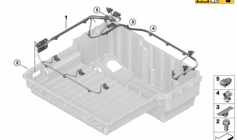 Clipe de disciplina para BMW 3 F30N Series, Série 5 F07, F10, F11, F18, Série 6 F06, F12, F13, 7 F01N Série, F02N (OEM 12517801070). BMW original