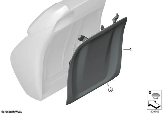 Pared dorsal trasera OEM 52109475887 para BMW Serie 2 G42, Serie 4 G22 Coupé, G23 Convertible. Color CANBERABEIGE. Original BMW.