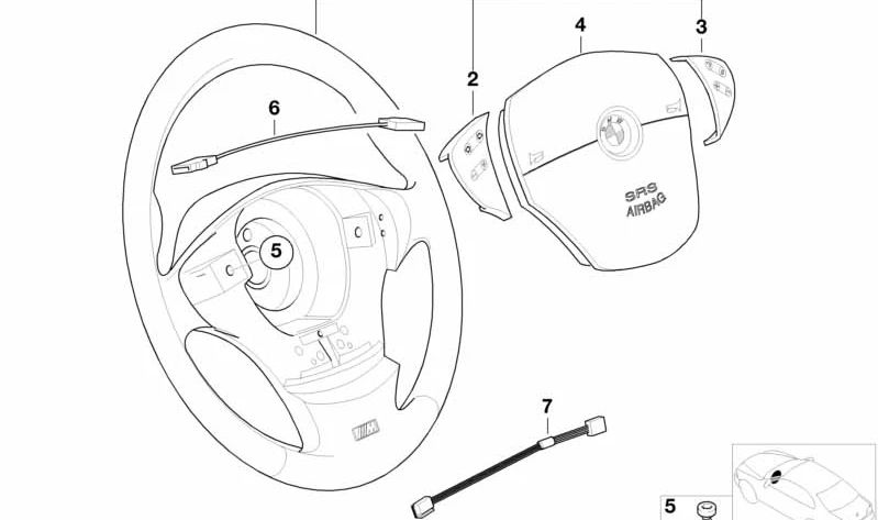 Módulo de control de crucero OEM 61312695126 para BMW E39 y E38. Original BMW.