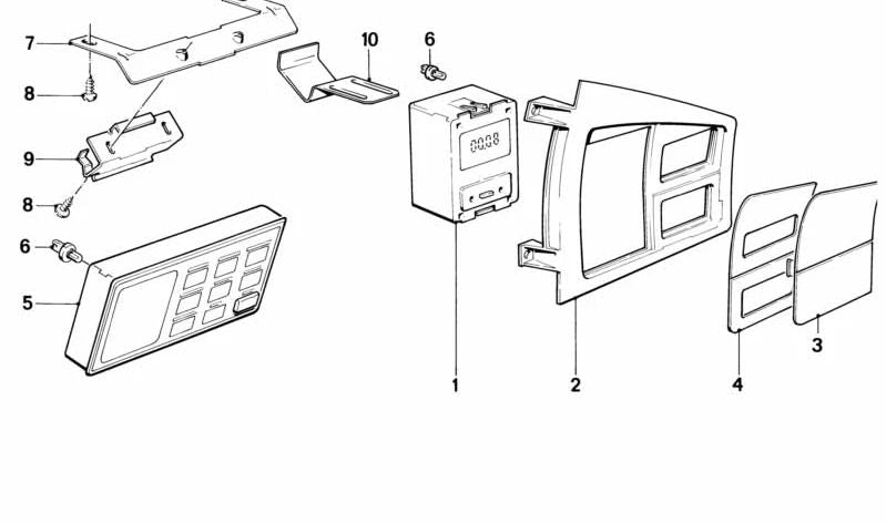 Unidad de consulta OEM 62141368953 para BMW E28 528e, 533i {Todos los modelos compatibles detallados}. Original BMW.