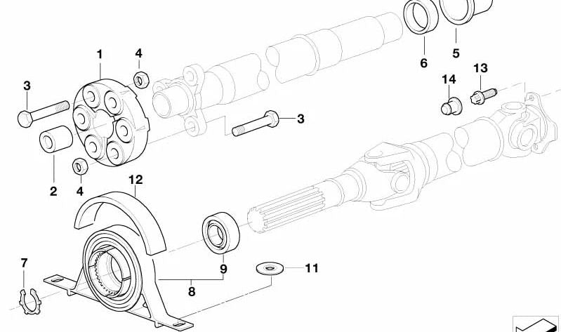 Arandela de ajuste 2mm OEM 26121229539 para BMW E46. Original BMW.