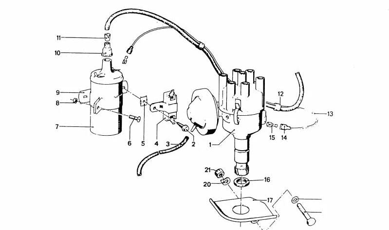 Bobina de encendido OEM 12131357294 para BMW E21, E12, E24, E23. Repuesto original BMW.