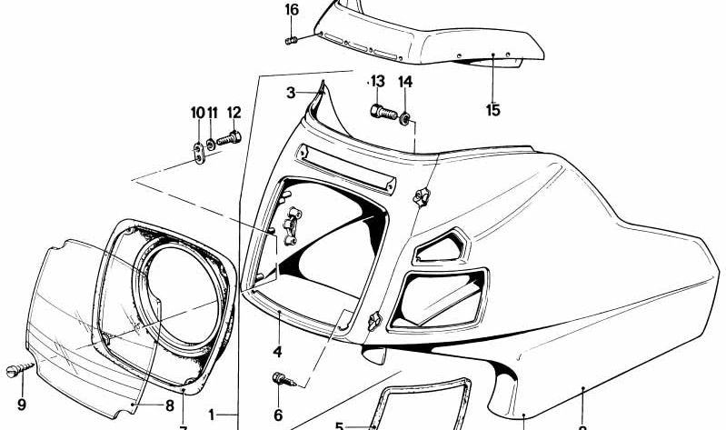Soporte de cuadro de instrumentos OEM 46631242184 para BMW K1200RS, K1200GT. Original BMW.