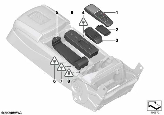 Fone de ouvido seletor OEM 84109343399 para BMW Série 7 F01, F02, G11, G12... e muito mais. BMW genuíno.