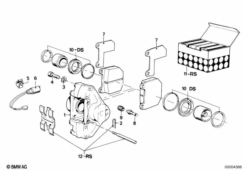 Pièces supplémentaires pour la série BMW 3 E21 (OEM 34111150540). BMW d'origine