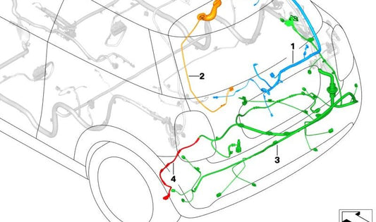 Cables de reparación tapa portamaletas OEM 61115A0B961 para MINI F56 BEV, F56 BEV LCI. Original MINI.