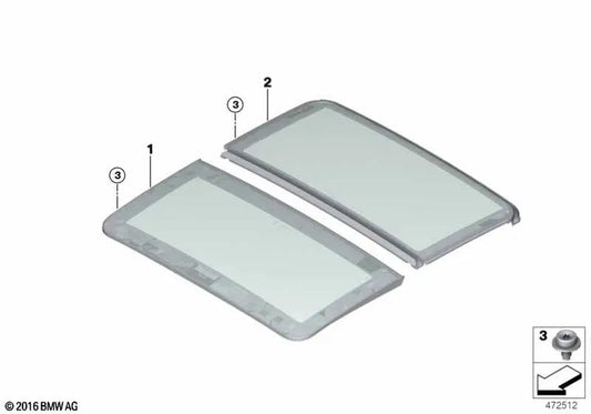 Frontglasabdeckung OEM 54107481653 für BMW 1' F40, F70. Original BMW.