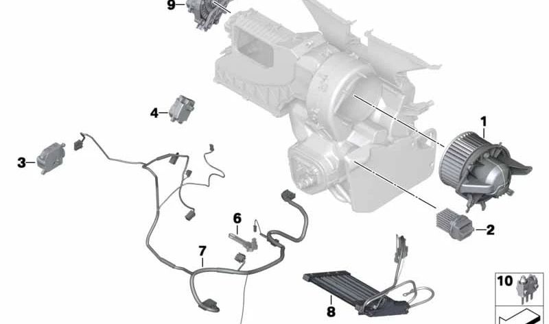 Calentador auxiliar OEM 64113422661 para MINI R55, R56, R57, R58, R59, R60, R61. Compatible con versiones Cooper, Cooper D y Cooper S. Original MINI.