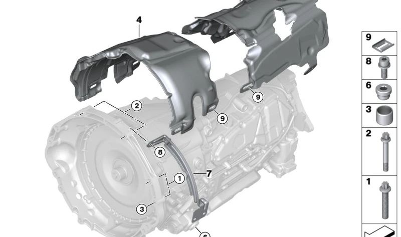 Logement acoustique avant 24149845320 pour BMW G90, G09. BMW d'origine.