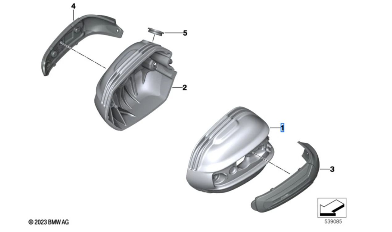 Tapa de culata derecha OEM 11127108808 para motos BMW R nineT, R nineT A2, R 12 G/S, R 12. Original BMW Motorrad.