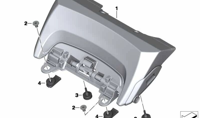 Adaptador trasero OEM 52538548509 para motos BMW R 1200 RT (K52), R 1250 RT (K52). Original BMW Motorrad.