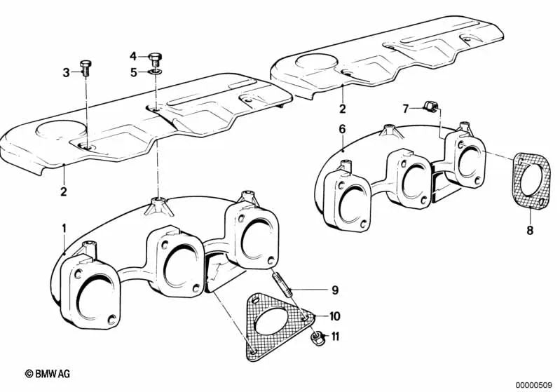Conjunto de faróis para BMW Série 3 E21, Série 5 E12, E28 (OEM 11621266066). BMW originais.