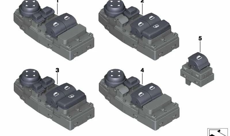 Unidad de control de interruptores puerta delantera OEM 61319209653 para BMW F13 640d, 640d xDrive, 640i. Compatible con modelos fabricados entre 2011 y 2017. Original BMW.