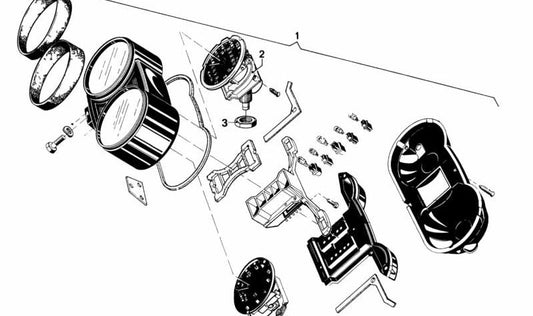 INSTRUMENT TABLE / ACCOUNTS OEM 62121244050 FOR BMW E21. Original BMW.