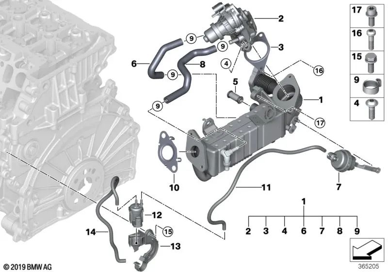 Kältemittel -Rücklaufschlauch für BMW F20N, F21N (OEM 11718575339). Original BMW
