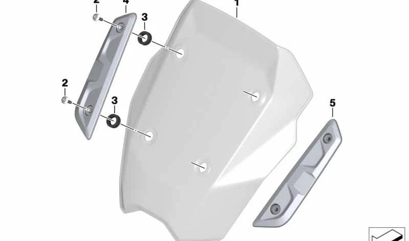 Parabrisas Colorado OEM 46635A24937 para motos BMW C 400 X (K09) desde 2021. Original BMW Motorrad.