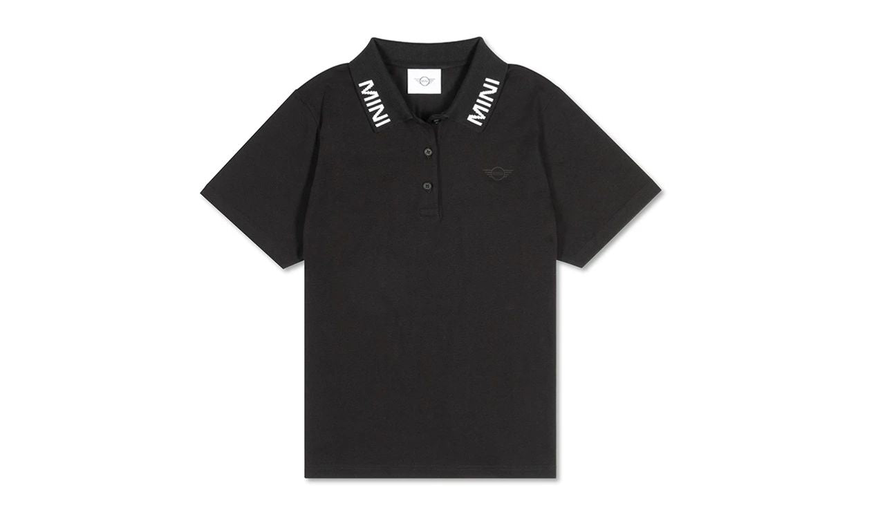 Polo de mujer MINI Wortmark negro talla M OEM 80145B54EF9 válido para MINI Original MINI