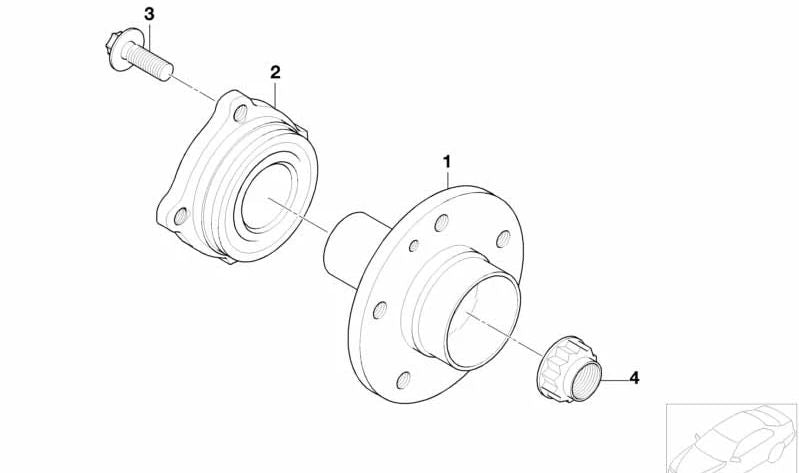 Brida de transmisión trasera OEM 33416765566 para BMW E65, E66. Original BMW.