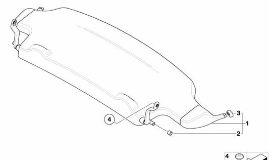 Casquillo de goma OEM 51462758500 para MINI Cabrio R57, R57 LCI. Original MINI.