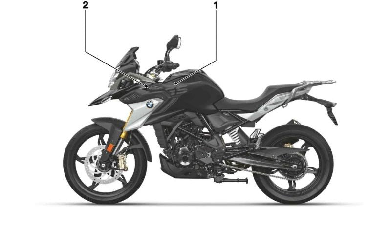OEM 51148560120 Decoração de tampa direita para BMW G 310 GS (K02). BMW Motorrad original.