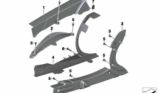 Tampa interna da correia inferior OEM 46628526813 para BMW F800GT, F800S, F800ST. Originais BMW Motorrad.