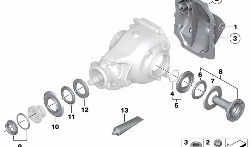 Placa protectora pequeña OEM 33137500877 para BMW E82, E88, E90, E91, E92, E93, E38, E83, E89. Original BMW