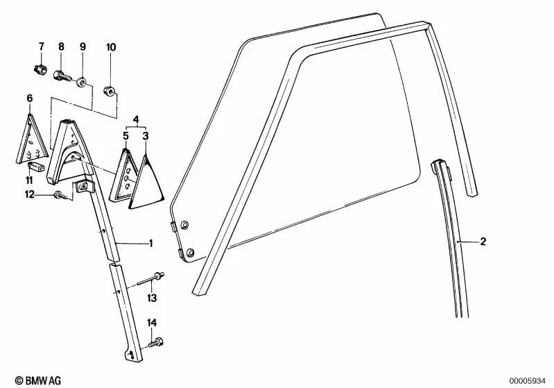 Cubierta izquierda para BMW Serie 5 E12 (OEM 51321862413). Original BMW
