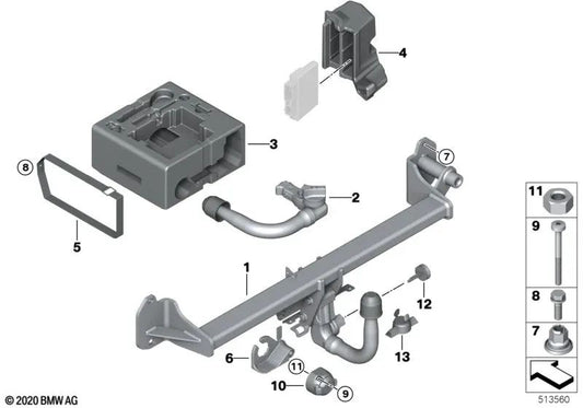 Cinta Velcro OEM 71106862422 para BMW 2' F45, X1 F48, X2 F39, MINI Clubman F54, Countryman F60... y más. Original BMW y MINI.