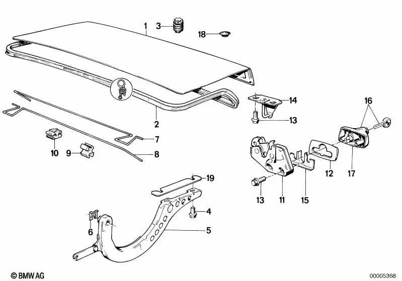 Drehstabfeder izquierda para BMW Serie 3 E30 (OEM 41621937495). Original BMW