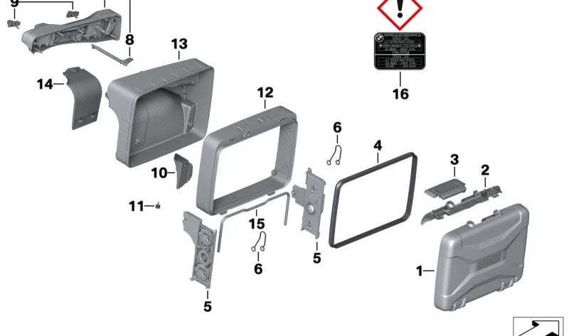 Placa de ajuste delantera izquierda OEM 77418523719 para motos BMW F 750 GS, F 850 GS, R 1250 GS... y más. Original BMW Motorrad.