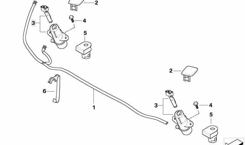 Caperuza imprimada derecha OEM 61673443132 para BMW X3 E83. Original BMW.