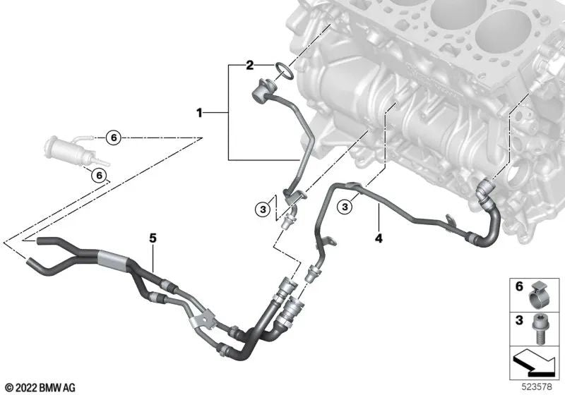 Módulo de dosagem para BMW Série 5 G30, G31 Série 6 G32, X3 G01, X4 G02, X5 G05 (OEM 17128581027). BMW originais.