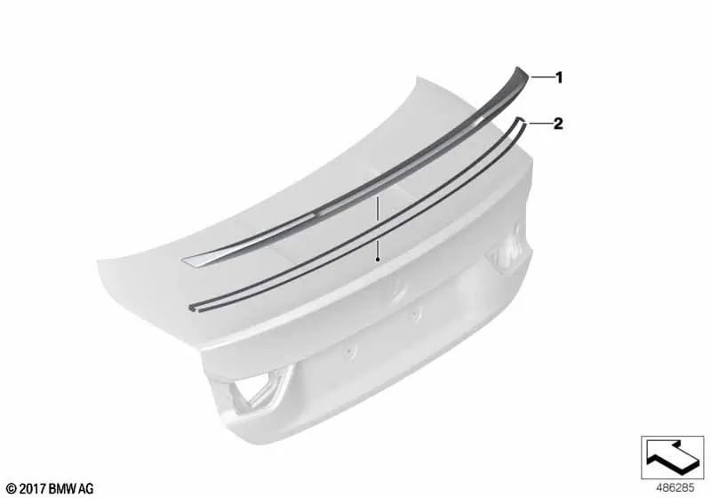 Alerón Trasero de Carbono para BMW Serie 3 F80N (OEM 51628076872). Original BMW.