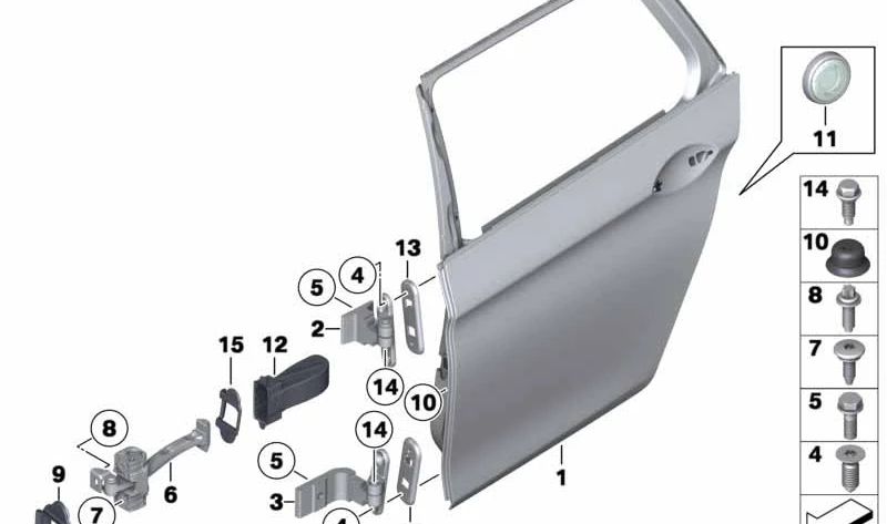 OEM 51227203561 Renqueur de réglage pour BMW F07, F10, F11, F01, F02, F04. BMW d'origine.