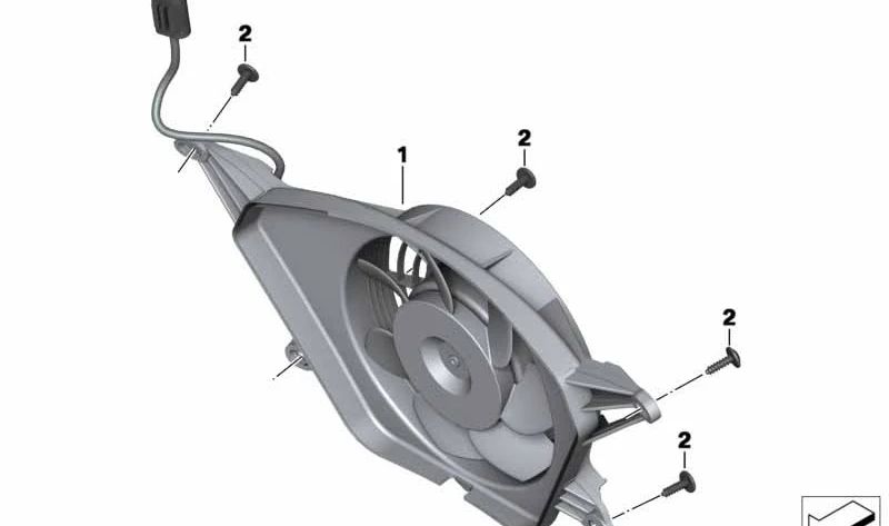 Ventilador OEM 17117677379 para motos BMW K1200GT, K1300GT. Original BMW Motorrad.