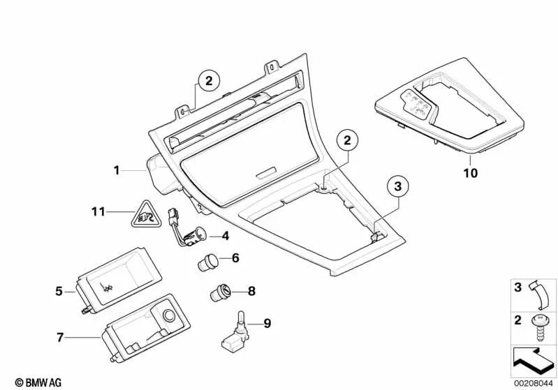 Instrument Panel Tray OEM 51163402638 for BMW X3 E83, X3 E83 LCI. Genuine BMW.