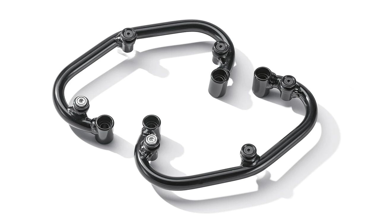 Soporte de bolsa lateral derecha OEM 77402471320 para motos BMW R 18, R 18 Classic. Original BMW Motorrad.