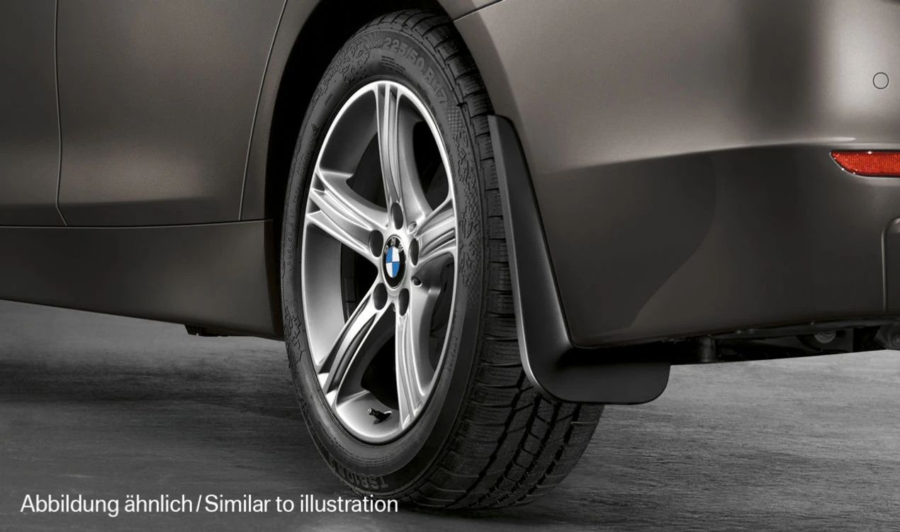 Guardabarros delanteros OEM 82162218983 para BMW Serie 3 F30 y F31 (modelos sin paquete deportivo). Reduce salpicaduras y suciedad. Ajuste perfecto. Original BMW.