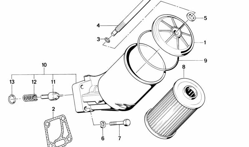 Filtro OEM 11421711072 para BMW E32, E34, E38, E39, E46, E53, X5, Z3, Z4. BMW original.