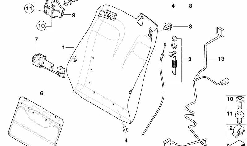 Fixing Kit Backup OEM 52107035967 for BMW E46, E64. Original BMW.