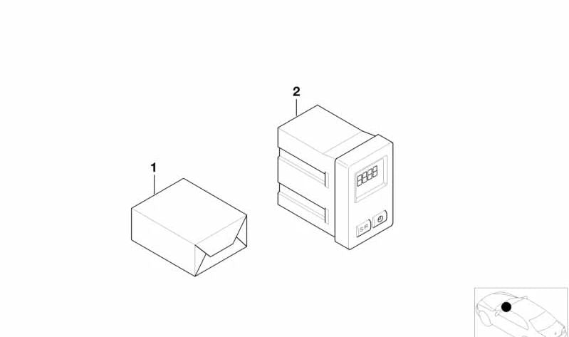 OEM auf -board / digitaler Uhr 62138377996 für BMW E36, Z3. Original BMW.