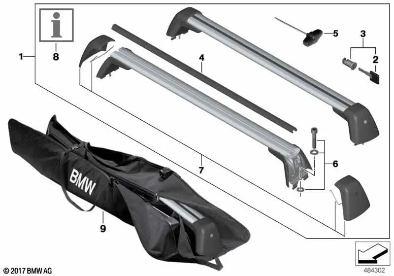 Dinamometrischer Schlüssel für BMW F20, F21, F22, F87, F30, F34, F80, F32, F36, F82, F90, G30, G32, G11, G12 (OEM 82722405638). Original BMW.