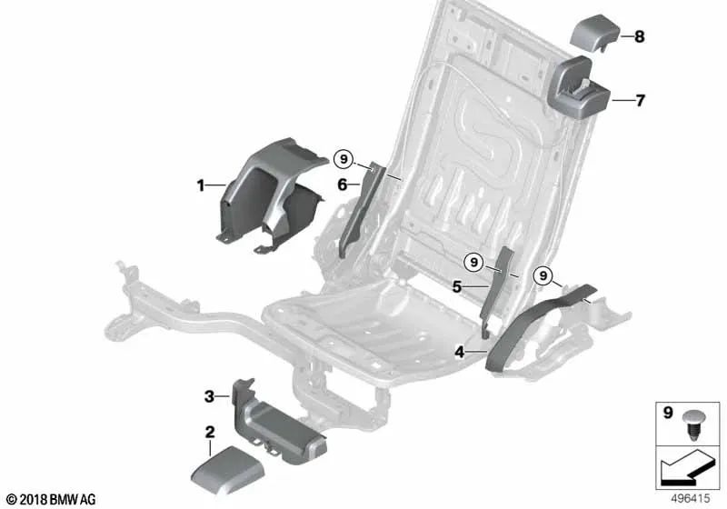 Die BMW G05, G05N (OEM 52307954295) bezeichnet den linken hinteren Boden. Original BMW
