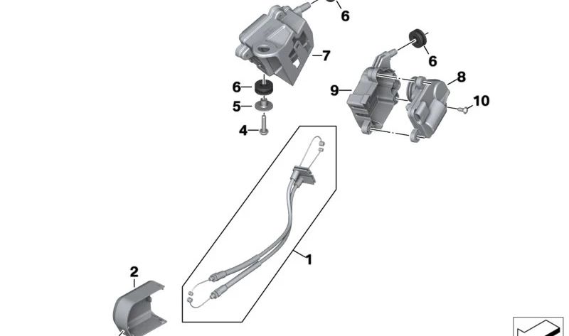 Soporte derecho OEM 18519444736 para BMW Motorrad R 18, R 18 Classic, R 18 Roctane, R 18 B, R 18 Transcontinental. Original BMW Motorrad.